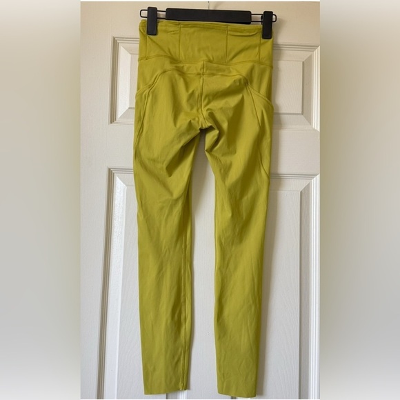 Lululemon Fast And Free High Rise Leggings Women’s 4 Running   25” Golden Lime - Picture 4 of 14